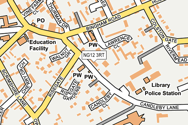 NG12 3RT map - OS OpenMap – Local (Ordnance Survey)