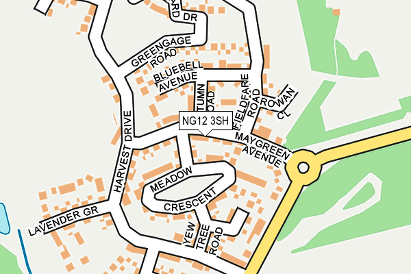 NG12 3SH map - OS OpenMap – Local (Ordnance Survey)