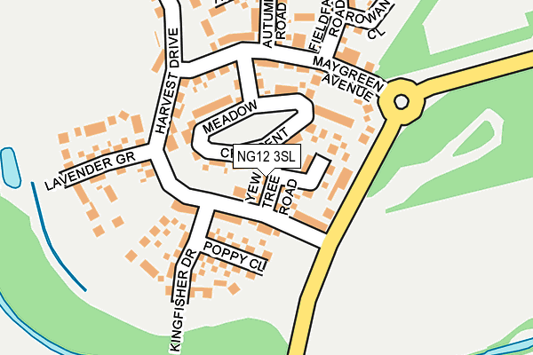 NG12 3SL map - OS OpenMap – Local (Ordnance Survey)