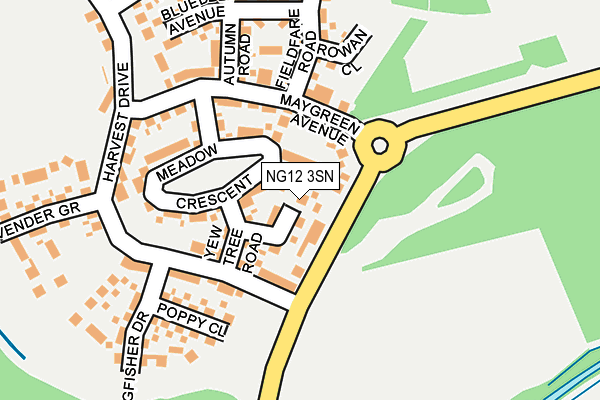 NG12 3SN map - OS OpenMap – Local (Ordnance Survey)