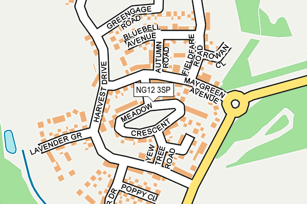 NG12 3SP map - OS OpenMap – Local (Ordnance Survey)