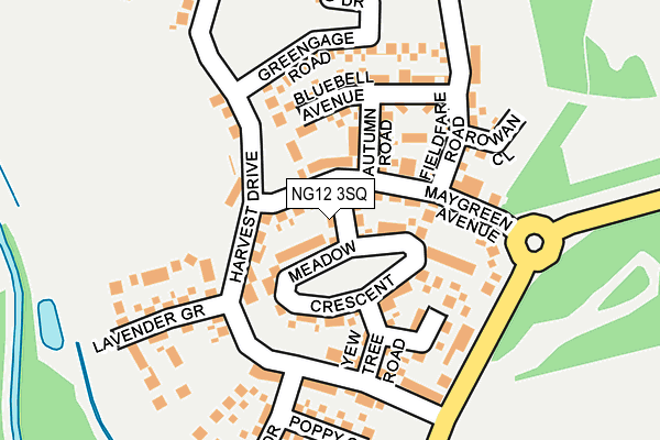 NG12 3SQ map - OS OpenMap – Local (Ordnance Survey)