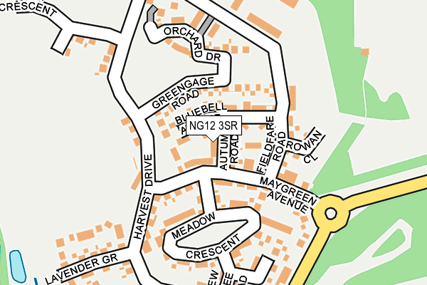 NG12 3SR map - OS OpenMap – Local (Ordnance Survey)