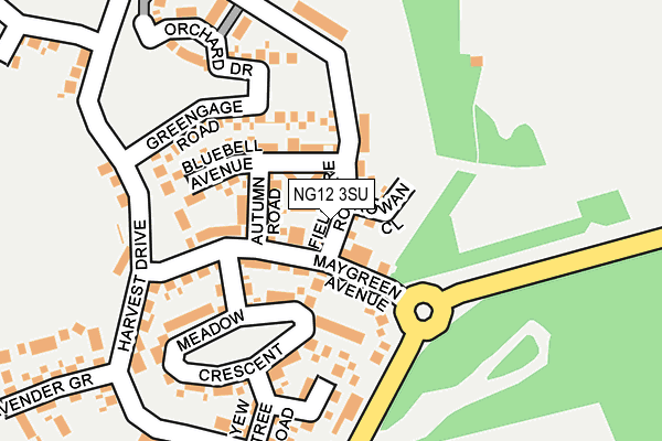 NG12 3SU map - OS OpenMap – Local (Ordnance Survey)