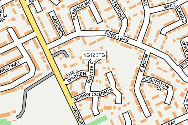 NG12 3TG map - OS OpenMap – Local (Ordnance Survey)