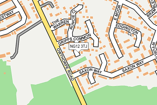 NG12 3TJ map - OS OpenMap – Local (Ordnance Survey)