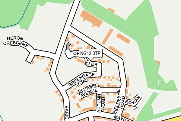 NG12 3TP map - OS OpenMap – Local (Ordnance Survey)