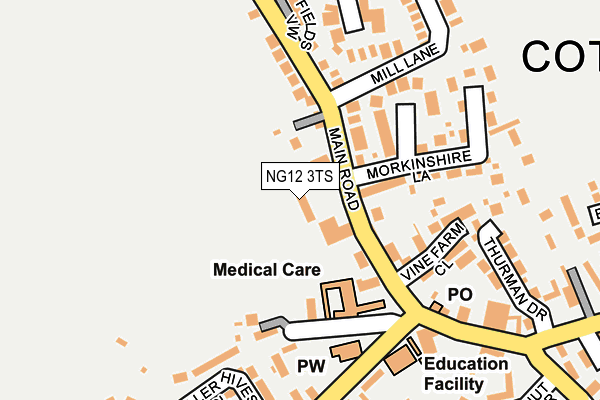 NG12 3TS map - OS OpenMap – Local (Ordnance Survey)