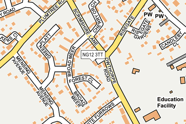 NG12 3TT map - OS OpenMap – Local (Ordnance Survey)