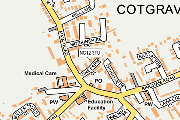 NG12 3TU map - OS OpenMap – Local (Ordnance Survey)