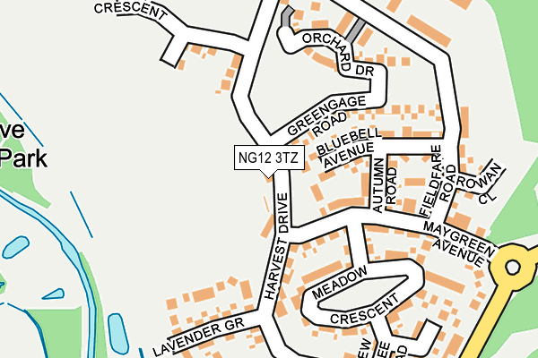 NG12 3TZ map - OS OpenMap – Local (Ordnance Survey)