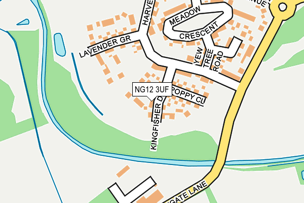 NG12 3UF map - OS OpenMap – Local (Ordnance Survey)