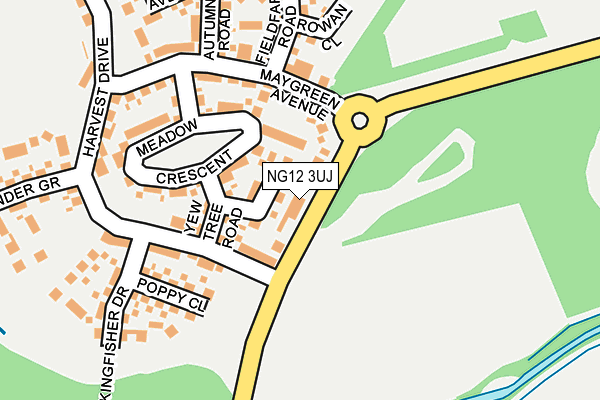 NG12 3UJ map - OS OpenMap – Local (Ordnance Survey)