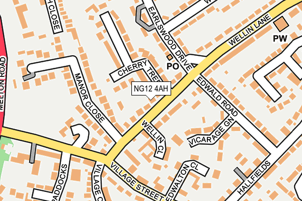 NG12 4AH map - OS OpenMap – Local (Ordnance Survey)