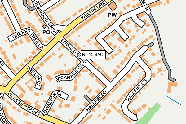 NG12 4AQ map - OS OpenMap – Local (Ordnance Survey)