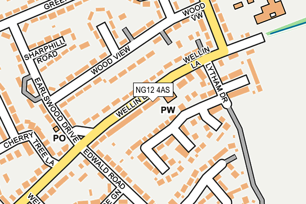 NG12 4AS map - OS OpenMap – Local (Ordnance Survey)