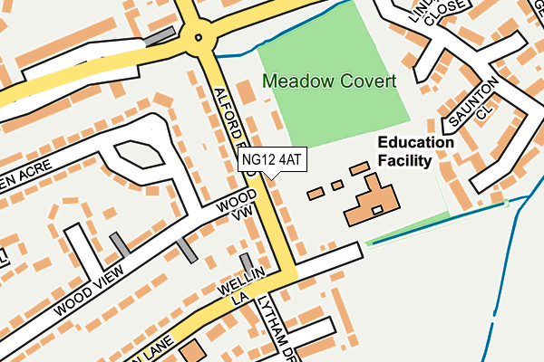 NG12 4AT map - OS OpenMap – Local (Ordnance Survey)