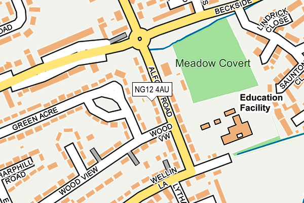 NG12 4AU map - OS OpenMap – Local (Ordnance Survey)