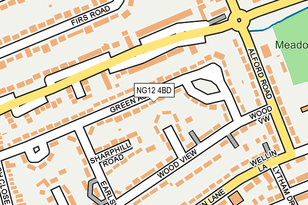 NG12 4BD map - OS OpenMap – Local (Ordnance Survey)