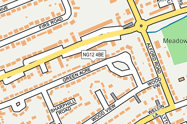 NG12 4BE map - OS OpenMap – Local (Ordnance Survey)