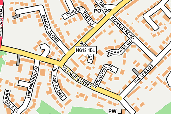 NG12 4BL map - OS OpenMap – Local (Ordnance Survey)