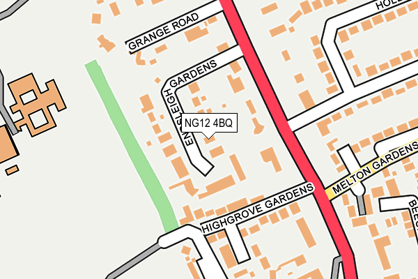 NG12 4BQ map - OS OpenMap – Local (Ordnance Survey)