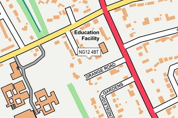 NG12 4BT map - OS OpenMap – Local (Ordnance Survey)