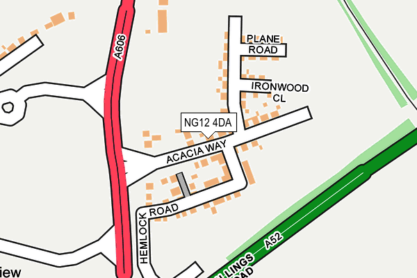 NG12 4DA map - OS OpenMap – Local (Ordnance Survey)