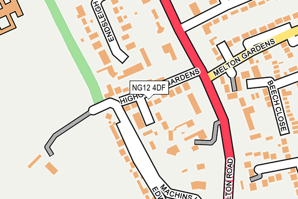 NG12 4DF map - OS OpenMap – Local (Ordnance Survey)