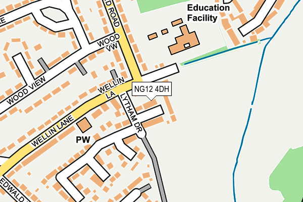 NG12 4DH map - OS OpenMap – Local (Ordnance Survey)