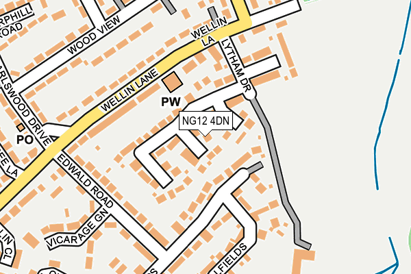 NG12 4DN map - OS OpenMap – Local (Ordnance Survey)