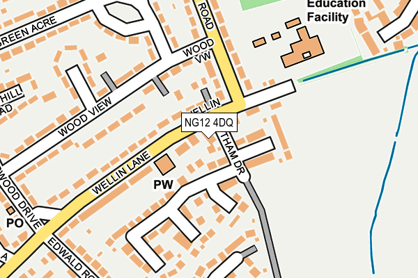 NG12 4DQ map - OS OpenMap – Local (Ordnance Survey)