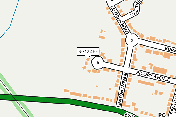 NG12 4EF map - OS OpenMap – Local (Ordnance Survey)