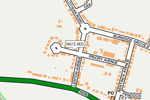 NG12 4EG map - OS OpenMap – Local (Ordnance Survey)