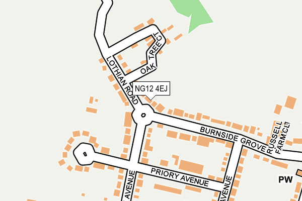 NG12 4EJ map - OS OpenMap – Local (Ordnance Survey)