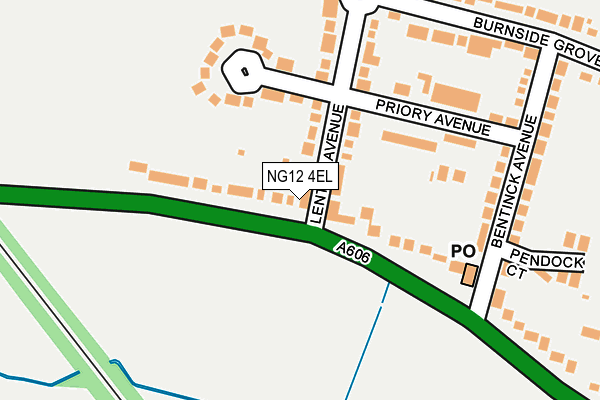 NG12 4EL map - OS OpenMap – Local (Ordnance Survey)