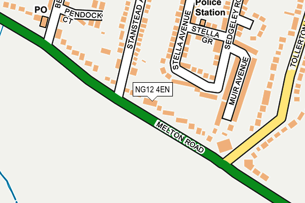 NG12 4EN map - OS OpenMap – Local (Ordnance Survey)