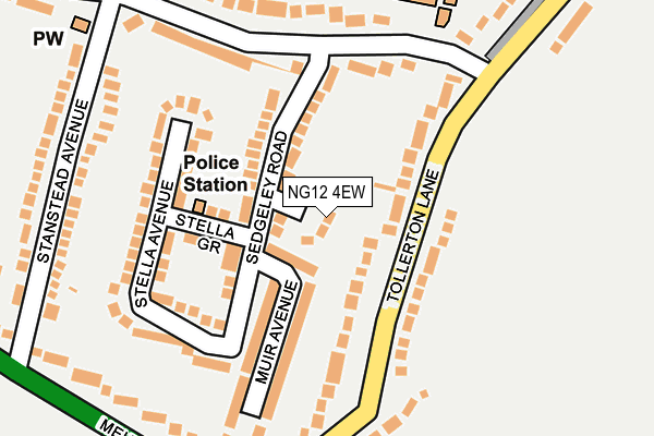 NG12 4EW map - OS OpenMap – Local (Ordnance Survey)