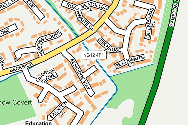 NG12 4FH map - OS OpenMap – Local (Ordnance Survey)