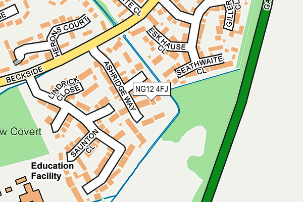 NG12 4FJ map - OS OpenMap – Local (Ordnance Survey)