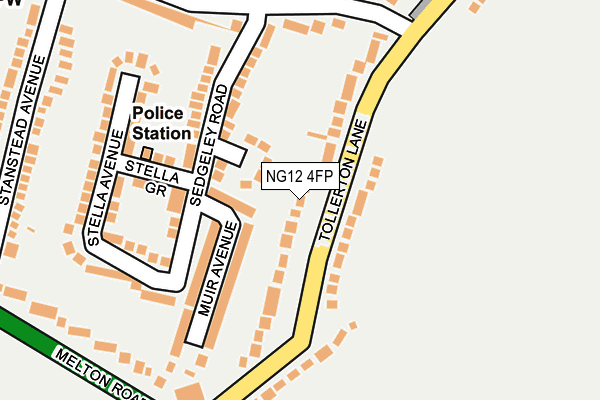 NG12 4FP map - OS OpenMap – Local (Ordnance Survey)