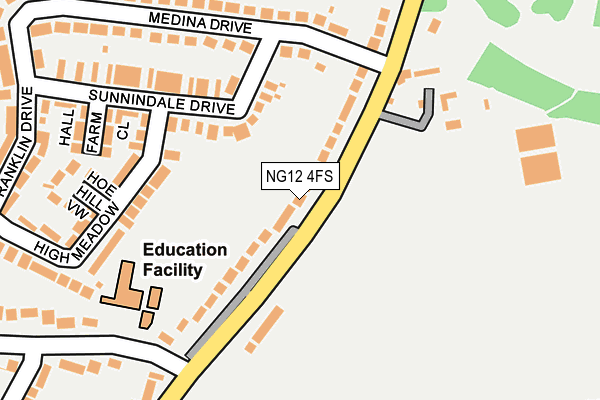 NG12 4FS map - OS OpenMap – Local (Ordnance Survey)