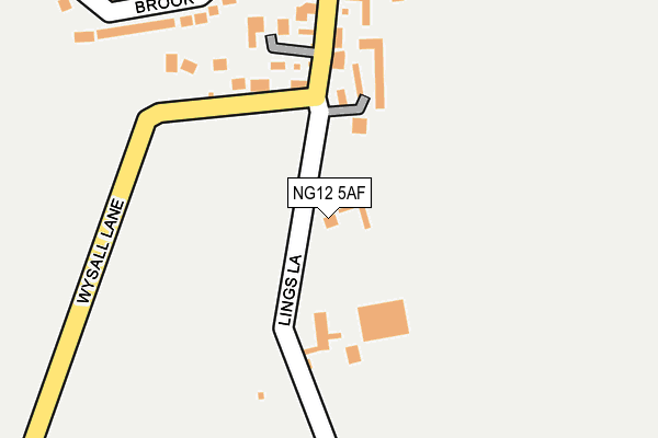 NG12 5AF map - OS OpenMap – Local (Ordnance Survey)