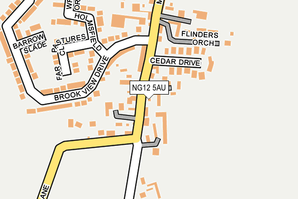 NG12 5AU map - OS OpenMap – Local (Ordnance Survey)