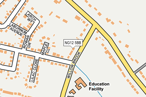 NG12 5BB map - OS OpenMap – Local (Ordnance Survey)