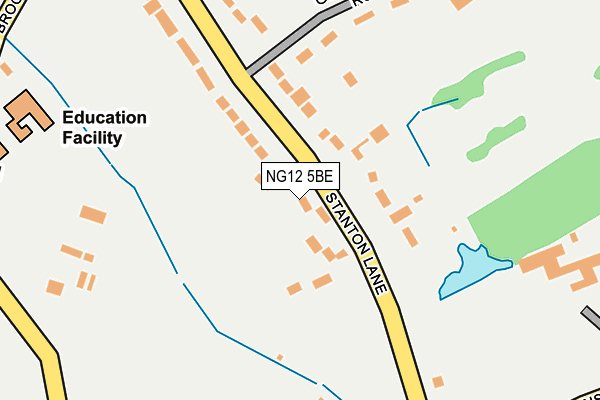 NG12 5BE map - OS OpenMap – Local (Ordnance Survey)