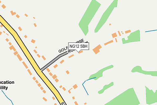 Map of STANTON-ON-THE-WOLDS GOLF CLUB LIMITED at local scale