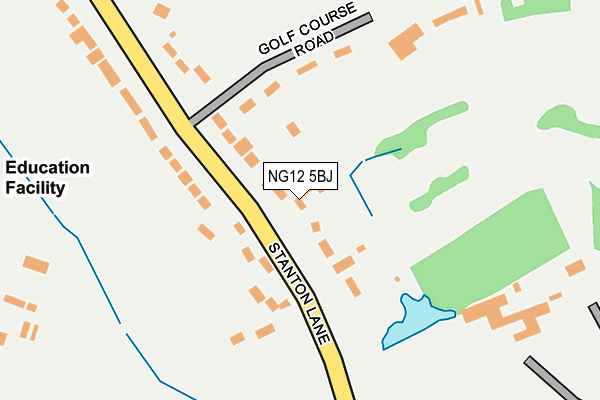 NG12 5BJ map - OS OpenMap – Local (Ordnance Survey)