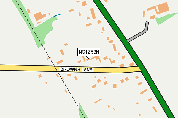 NG12 5BN map - OS OpenMap – Local (Ordnance Survey)