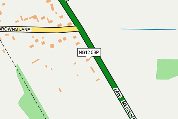 NG12 5BP map - OS OpenMap – Local (Ordnance Survey)